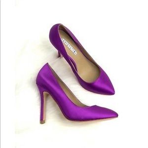 Purple Satin Pumps